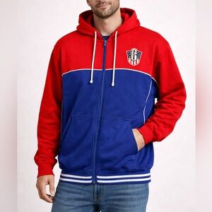 Ubisoft Rainbow Six Siege R6 Nationals 2019 Zip Hoodie Red Blue XXL